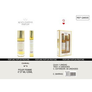 CANAL 5 SET EAU DE PARFUM DE 37 ML + 20 ML POUR FEMME REYES QUEENS -  idc institute en gros
