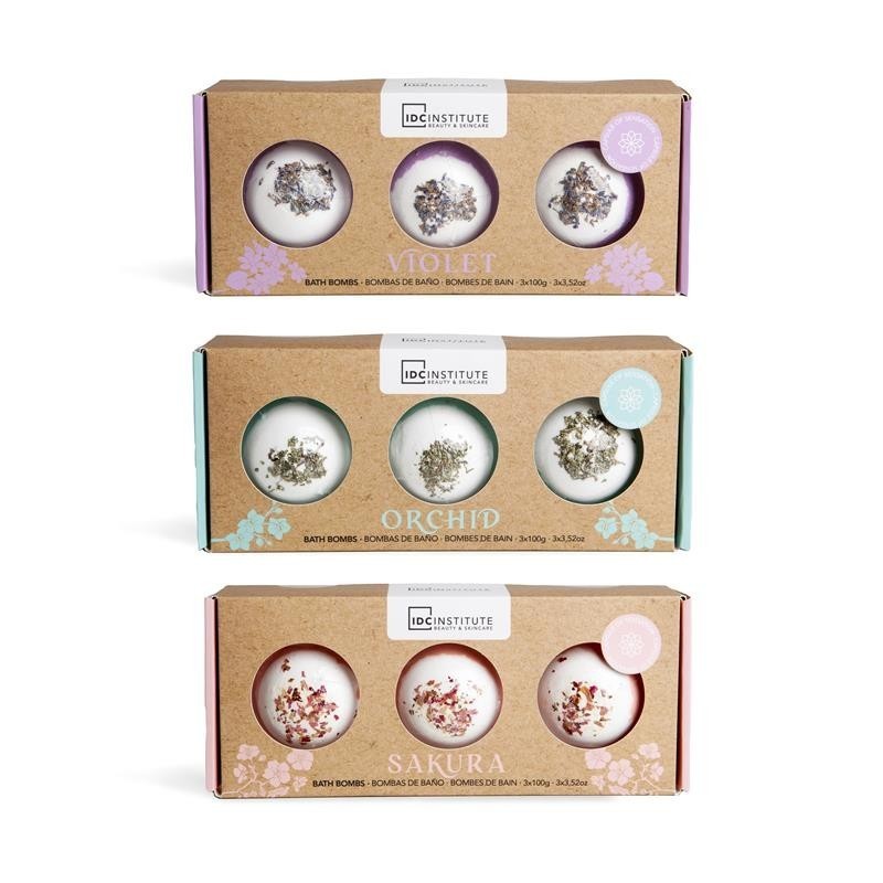 Bomba de baño floral Trío de cócteles 100 g - IDC INSTITUTE