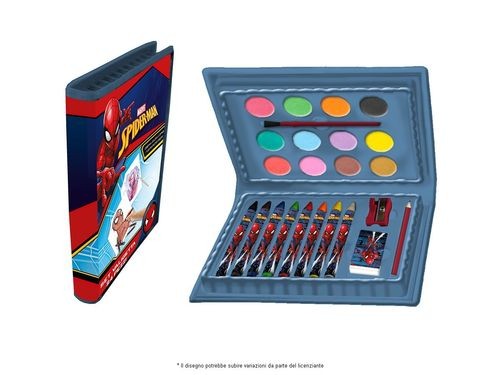 Spiderman - maletin de pinturas 24 pcs .