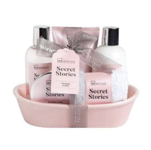JABONERA DE PORCELANA SECRET STORIES "Té, Rosa y Salvia" 5 PRODUCTOS - IDC INSTITUTE