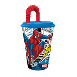 Vaso con pajita Spiderman