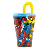 Vaso con pajita Spiderman