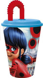 Vaso con pajita Ladybug