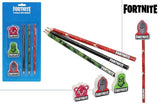 Set de 3 lápices goma Fortnite