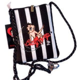 Bolso bandolera estrellada en blanco y negro a rayas de Betty Boop