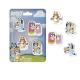Conjunto de 4 borradores bluey - lote juguetón y colorido