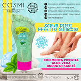 Exfoliante hidratante para pies COSMI con aloe vera y menta 180 ml