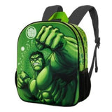 Mochila 3D Hulk Fist pequeña verde - JUGUETES FURLONG