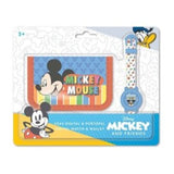 Set reloj digital Mickey con cartera