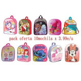 Pack de 10 mochilas ofrecidas por Toys Furlong S L