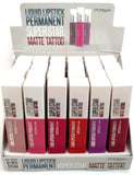 Pack de 24 lápices labiales líquidos rojo 6 colores Matte - Donna