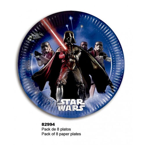 Star Wars -8 platos papel   19,50 cm