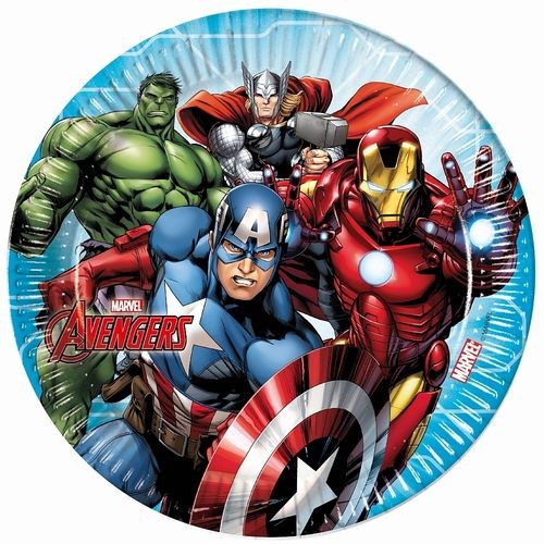 Avengers -8 platos papel  23cm