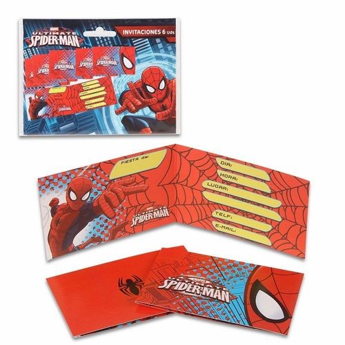 Spiderman - 6 invitaciones